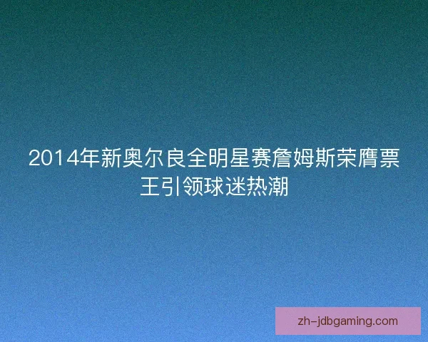 2014年新奥尔良全明星赛詹姆斯荣膺票王引领球迷热潮