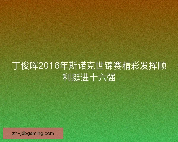 丁俊晖2016年斯诺克世锦赛精彩发挥顺利挺进十六强 丁俊晖2016年斯诺克世锦赛精彩发挥顺利挺进十六强